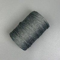 Grey with lurex polyester cord, 3 mm