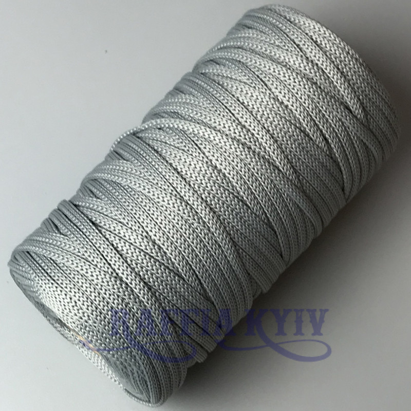 Серый полиэфирный шнур, 5 мм