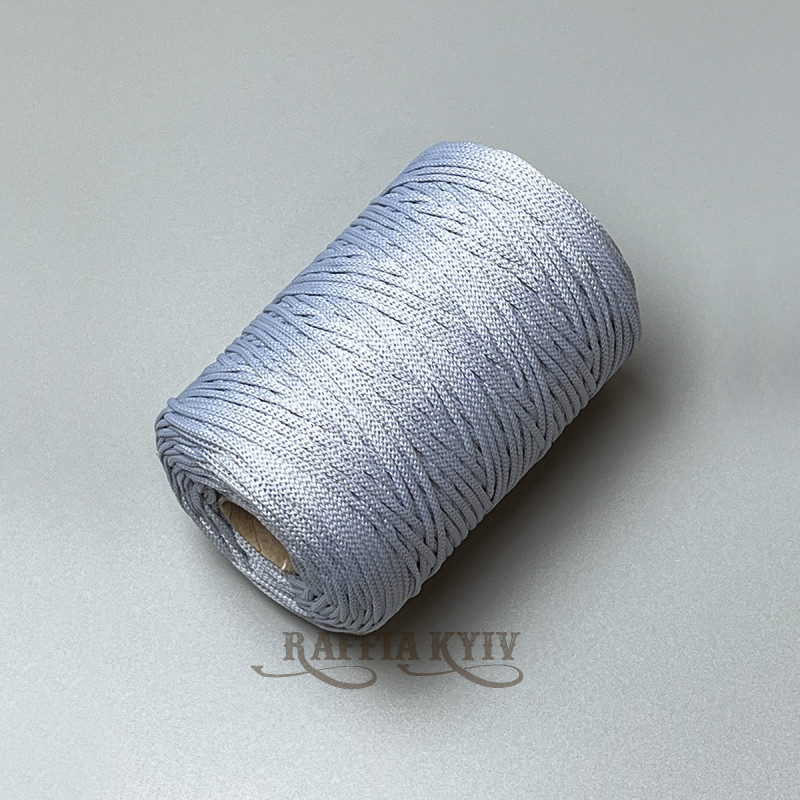 Grey blue polyester cord, 2 mm