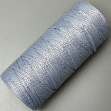 Grey-blue polyester cord, 4 mm soft