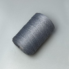 Grey dark blue polyester cord, 2 mm