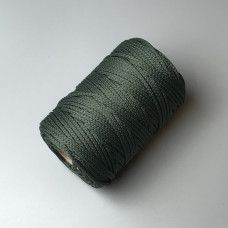 Grey olive polyester cord, 3 mm