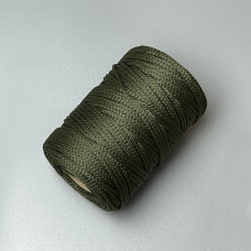 Khaki polyester cord, 3 mm
