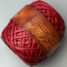 Red Leather Look knitted yarn, 50 m