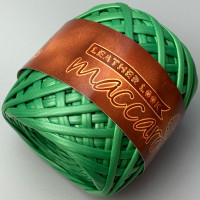 Green Leather Look knitted yarn, 50 m