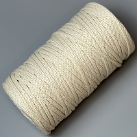 Light beige polyester cord, 5 mm