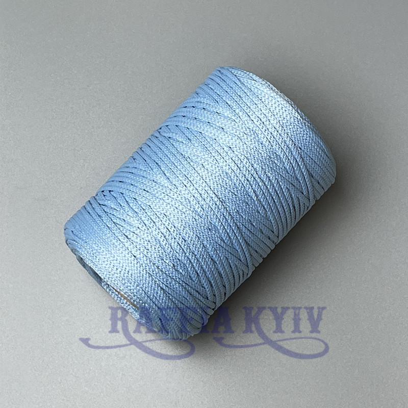 Светло-голубой полиэфирный шнур, 2 мм