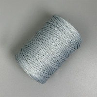 Light grey with lurex polyester cord, 3 mm