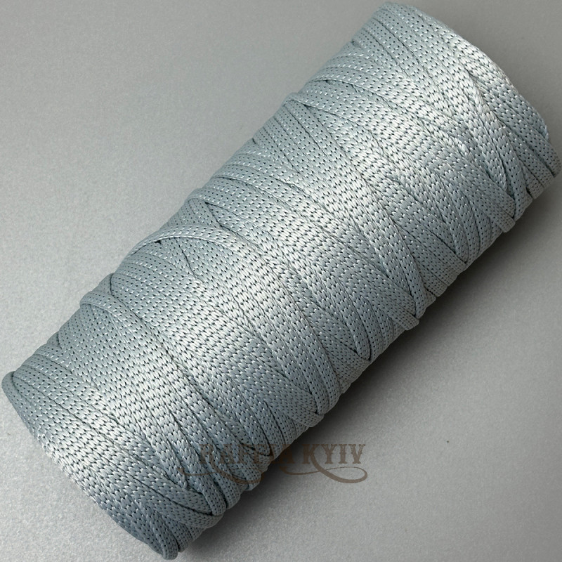 Light grey polyester cord, 4 mm soft