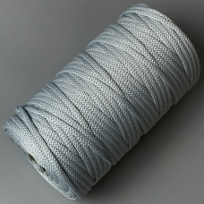 Light grey polyester cord, 5 mm