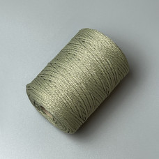 Light olive polyester cord, 2 mm