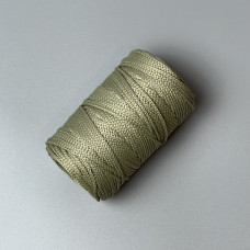 Light olive polyester cord, 3 mm