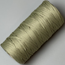 Light olive polyester cord, 4 mm soft