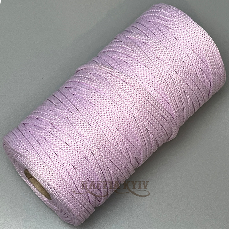 Light violet polyester cord, 5 mm