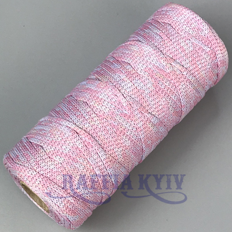 "Marshmallow" melange polyester cord, 4 mm soft