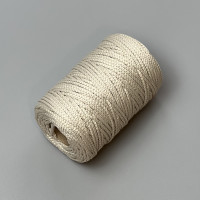 Milk polyester cord, 3 mm