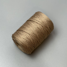 Mocha polyester cord, 3 mm