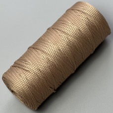 Mocha polyester cord, 4 mm soft