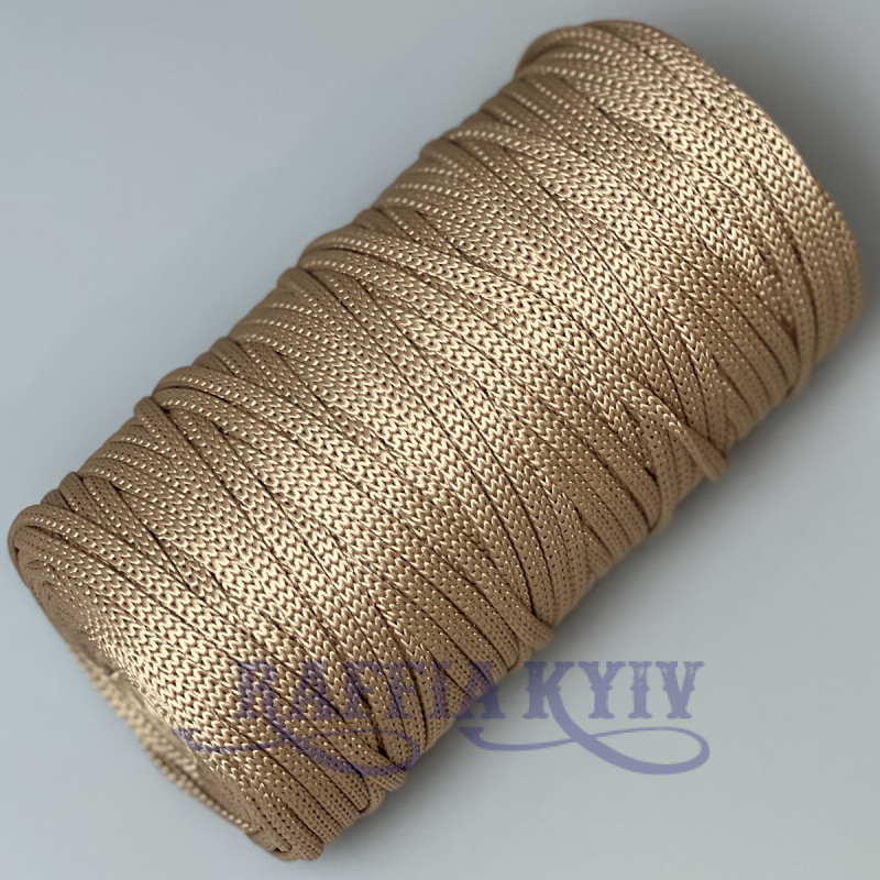 Mocha polyester cord, 5 mm