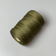 Olive polyester cord, 3 mm