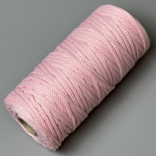 Pale pink polyester cord, 4 mm soft