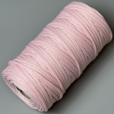 Pale pink polyester cord, 5 mm