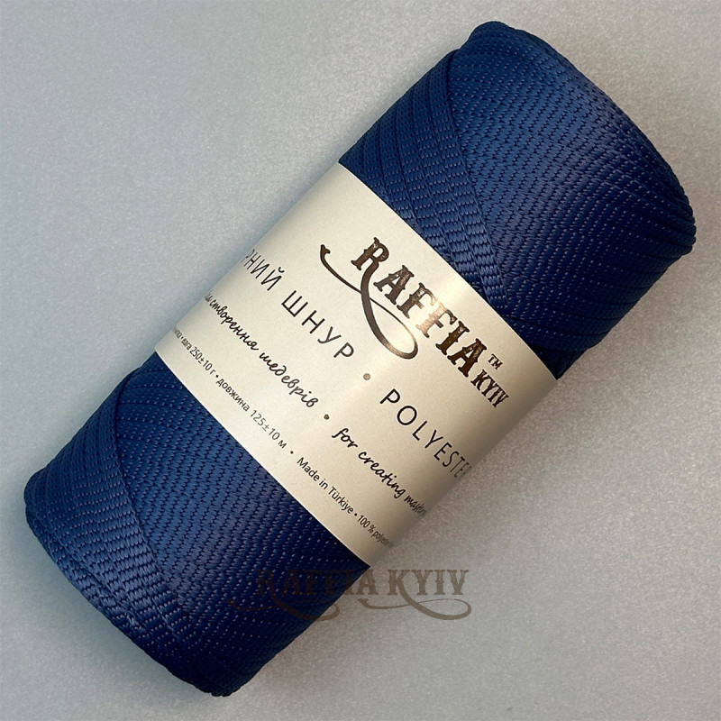 4 мм джинс плоский полиэфирный шнур Raffia™ Kyiv