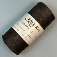 4 mm Dark Brown ribbon polyester cord