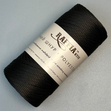 4 mm Black Brown ribbon polyester cord