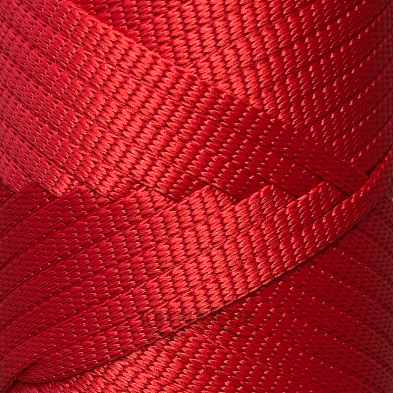 4 мм красный плоский полиэфирный шнур Raffia™ Kyiv