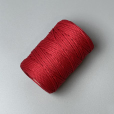 Red polyester cord, 3 mm