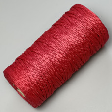 Red polyester cord, 4 mm soft