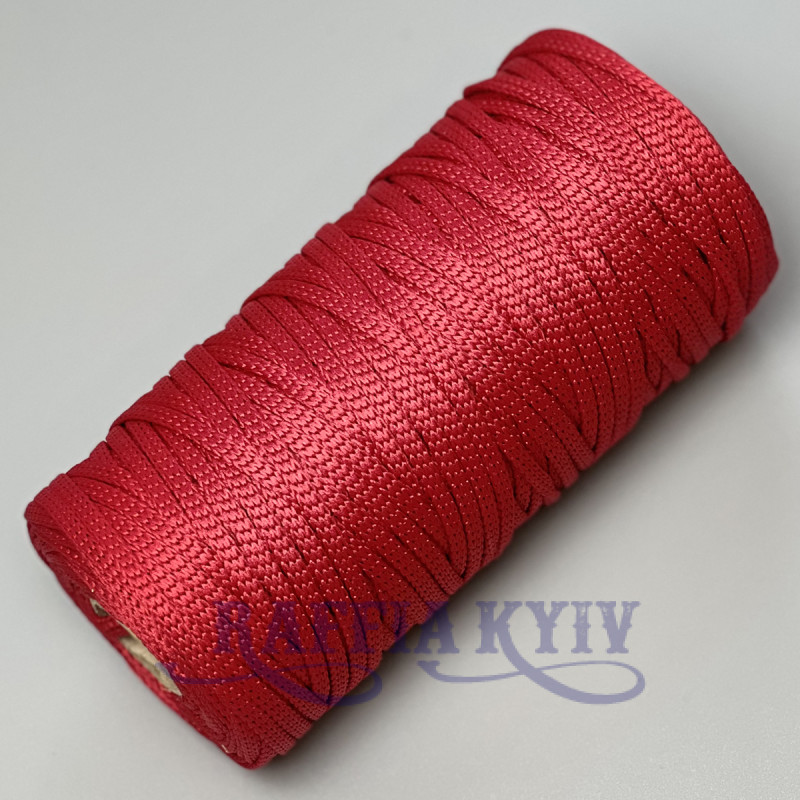 Червоний поліефірний шнур, 4 мм софт