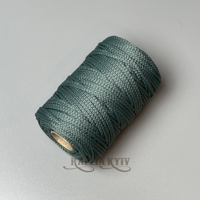 Sage polyester cord, 3 mm