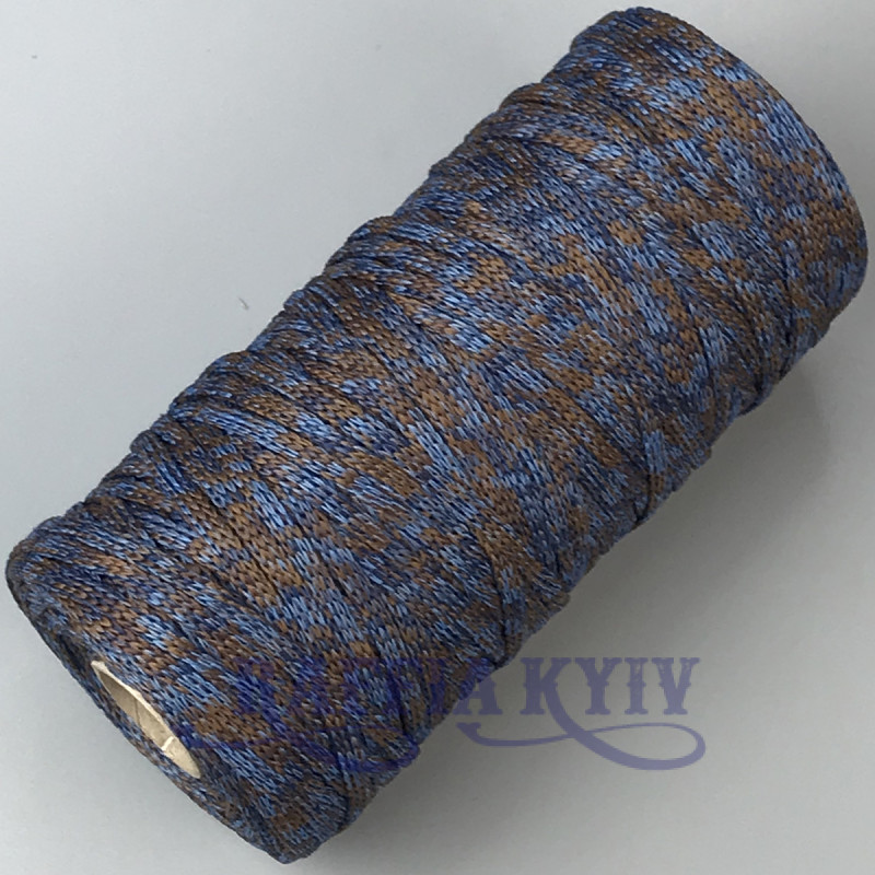 "Sea abyss" melange polyester cord, 5 mm