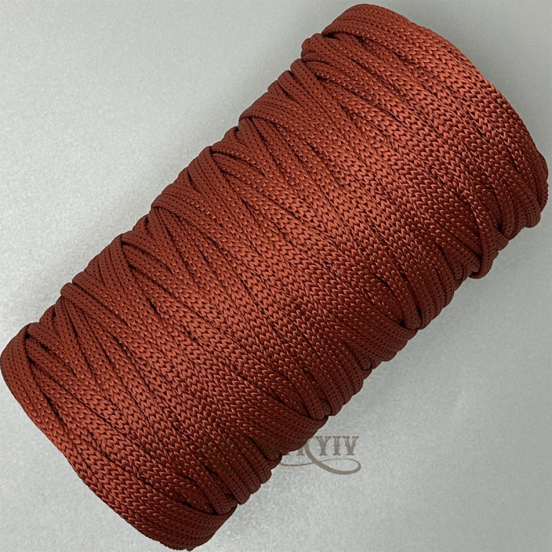Terracotta polyester cord, 5 mm – soft and durable for crocheting bags and accessories