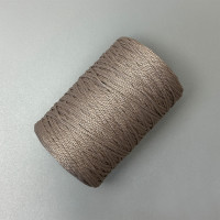 Light cappuccino polyester cord, 2 mm