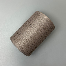 Light cappuccino polyester cord, 2 mm