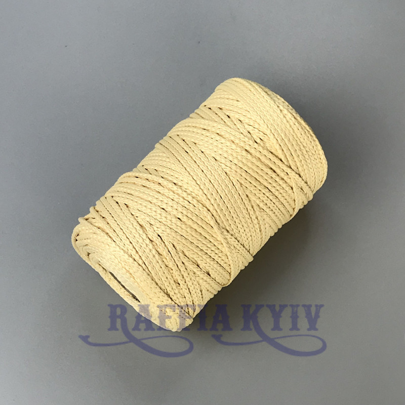 Vanilla polyester cord, 3 mm