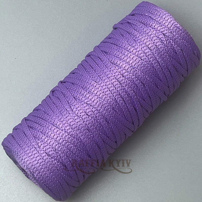 Violet polyester cord, 5 mm