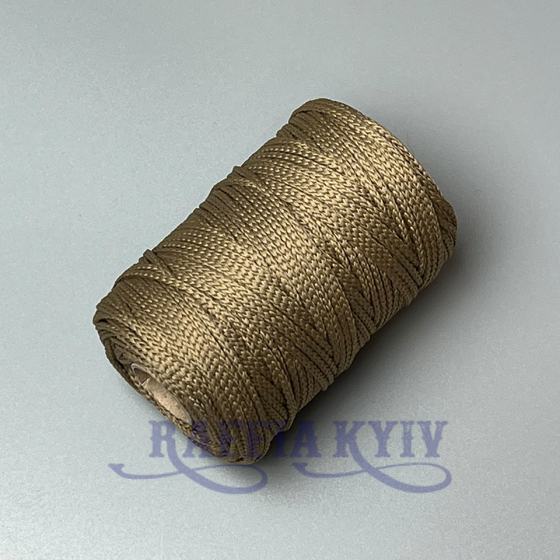 Walnut polyester cord, 3 mm