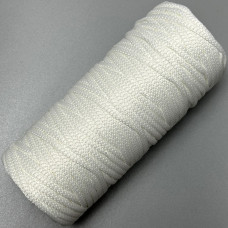 White polyester cord, 4 mm soft