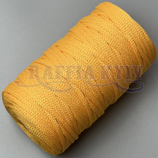 Yellow polyester cord, 5 mm