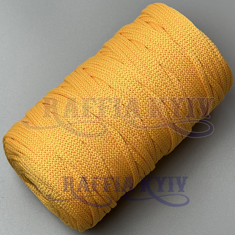 Желтый полиэфирный шнур, 5 мм