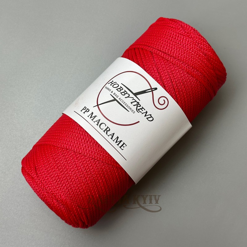 Red 2 mm polypropylene cord Hobby Trend