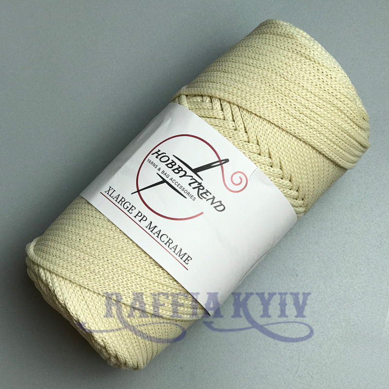 Ivory polypropylene cord, 3 mm