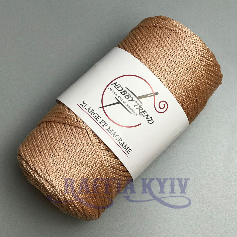 Beige powder polypropylene cord, 3 mm