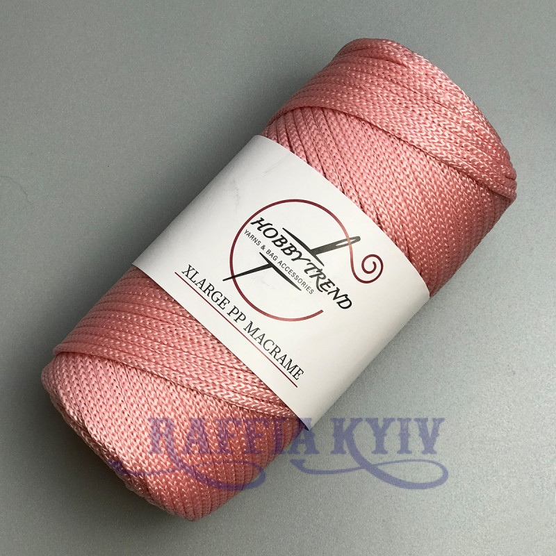 Rose polypropylene cord, 3 mm