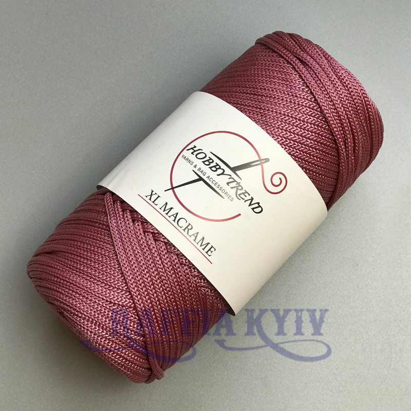 Dusty rose polypropylene cord, 3 mm