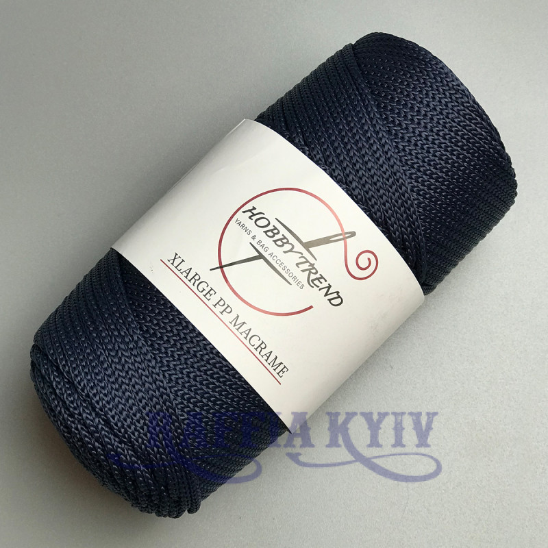 Navy polypropylene cord, 3 mm